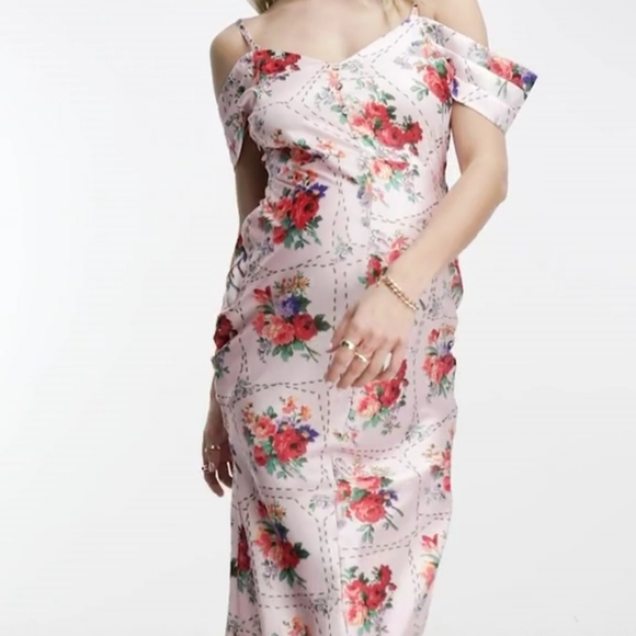 Hope & Ivy maternity cold shoulder dress. NWOT purchased from ASOS - Picture 7 of 8